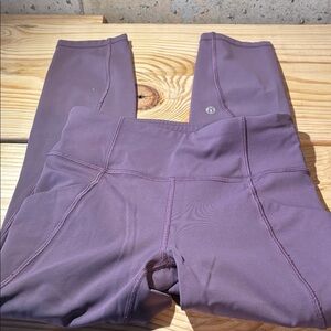 lululemon athletica Purple Leggings with side pockets